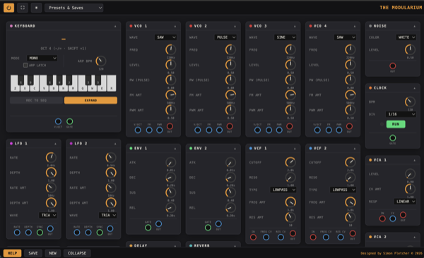The Modularium — browser-based modular synthesiser